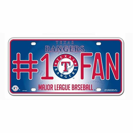 RICO INDUSTRIES Texas Rangers License Plate #1 Fan 9474628510